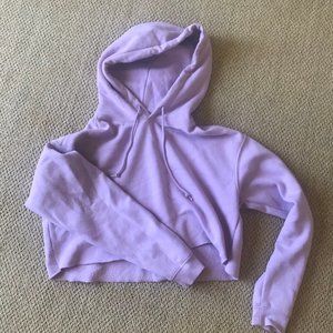 Pink/Purple Cozy Crop Hoodie